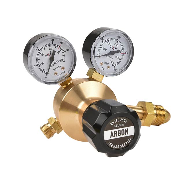 300bar Service Brass CO2 Gas Regulator With Flow Gauge for MIG Welder