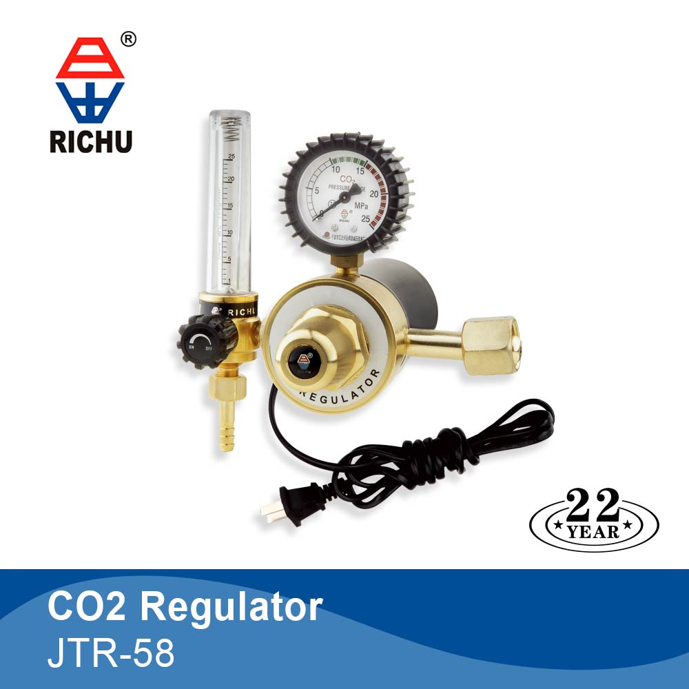 Economic Industrial CO2 Shielding Regulator 220V With Flow meter and Heater