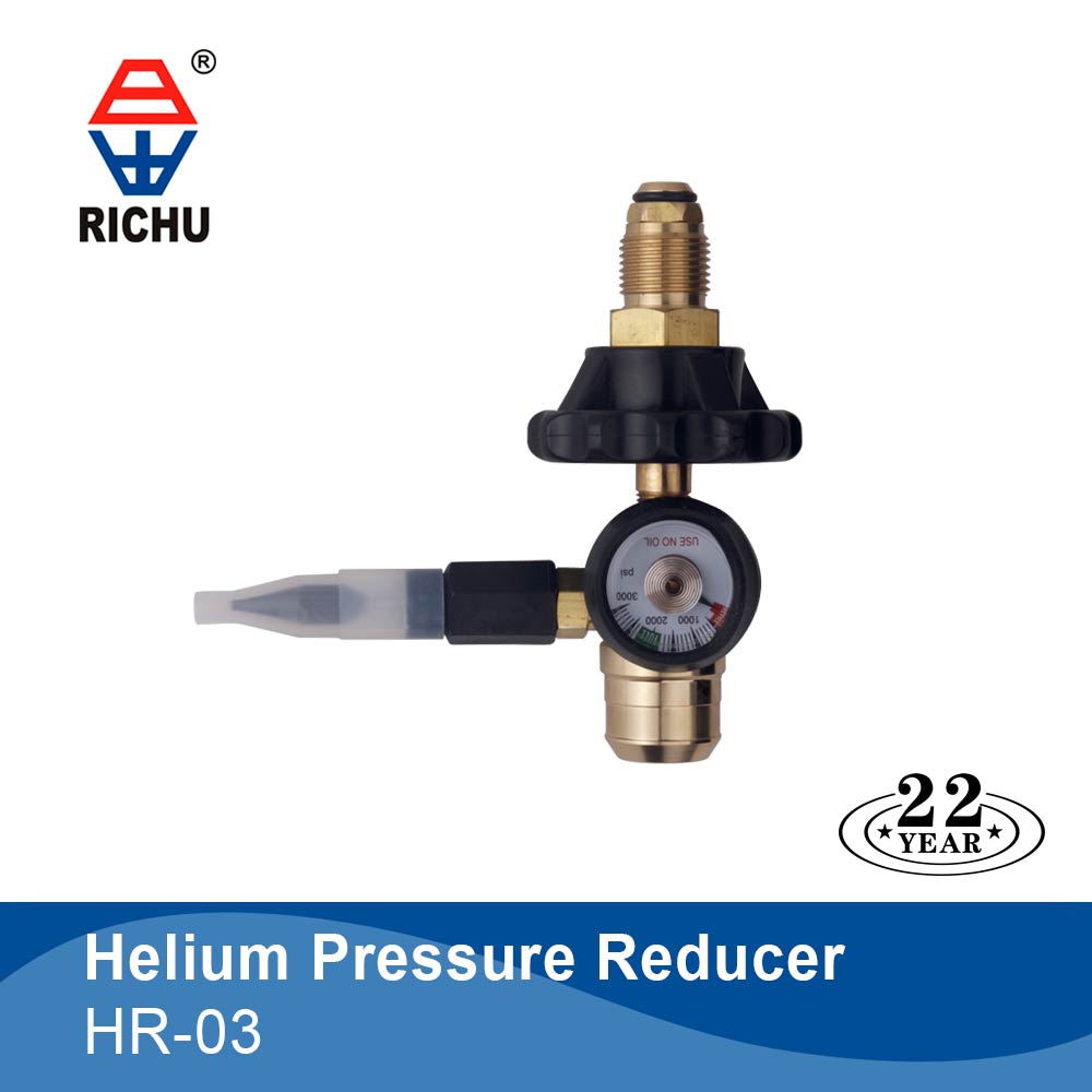 Full Brass Balloon Inflator Helium Pressure Regulator With Hand Wheel