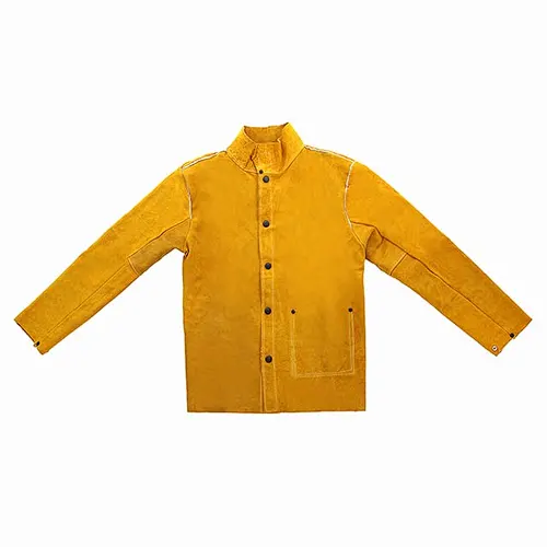 Industrial Personal Safety Protection Fire Resistant Welding Leather Jacket