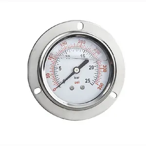 Bourdon Tubes Mechanical Air Pressure Gauge for Gaseous and Liquid Media Manometer Vacuum pressure gauge