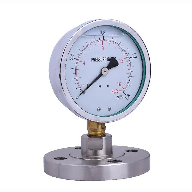 Bourdon Tubes Mechanical Air Pressure Gauge for Gaseous and Liquid Media Manometer Vacuum pressure gauge