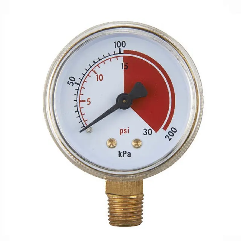 Wholesale China factory cheap 1/4 1/8 NPT 2.3 Face precision pointer pressure gauge