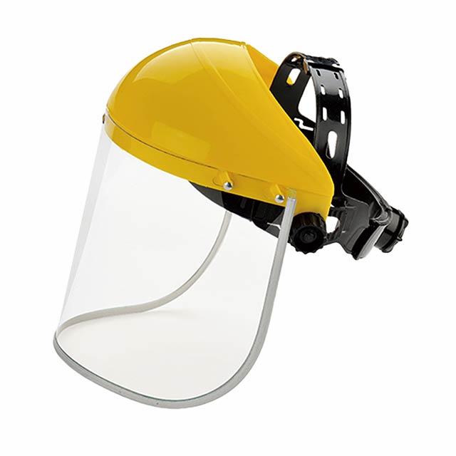 Safety  face shield, steel mesh Faceshield with PP plastic visor