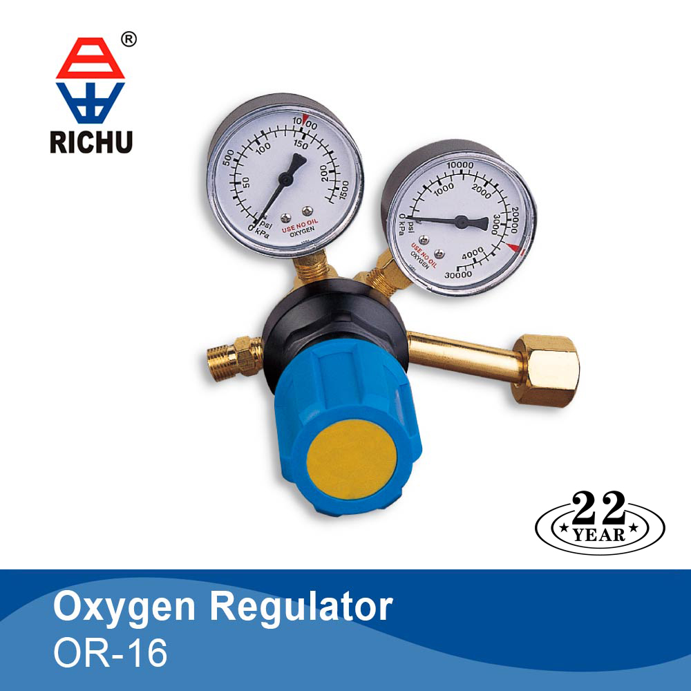 Oxygen pressure reducer australia type regulator