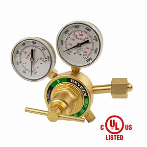 American Type SR 250 Series Medium Duty Single Stage With 2 Gauges Oxygen Gas Regulator With UL Listed