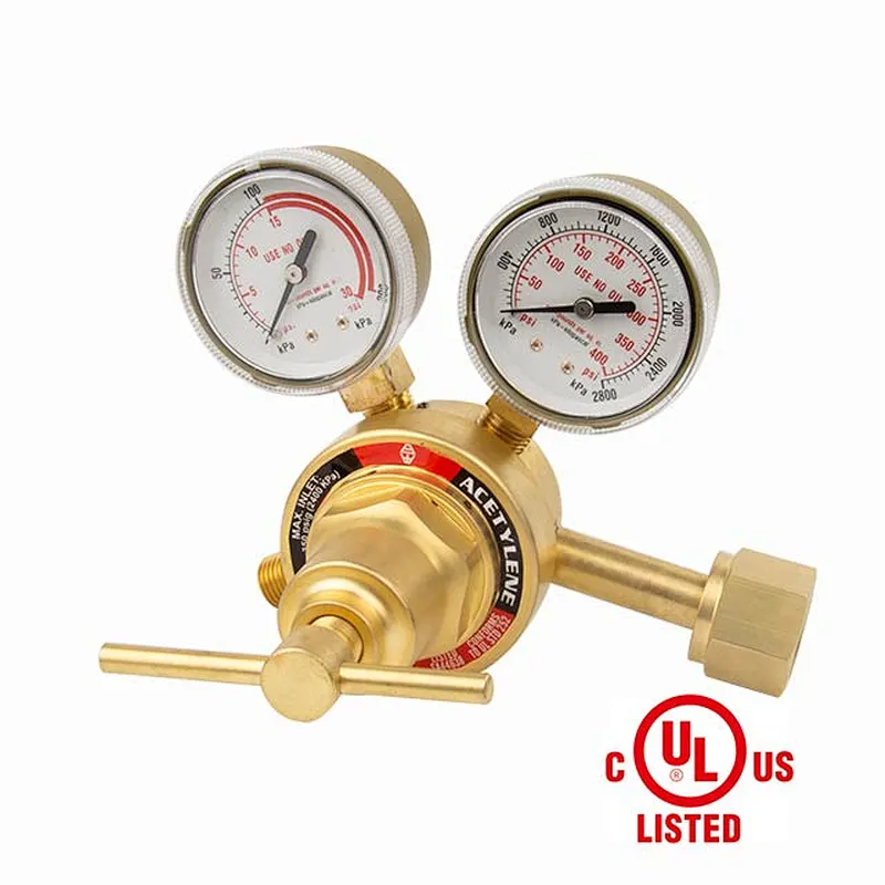 Victor Style 250 Series Medium Duty Single Stage UL Listed With 2 Gauges Acetylene Gas Regulator