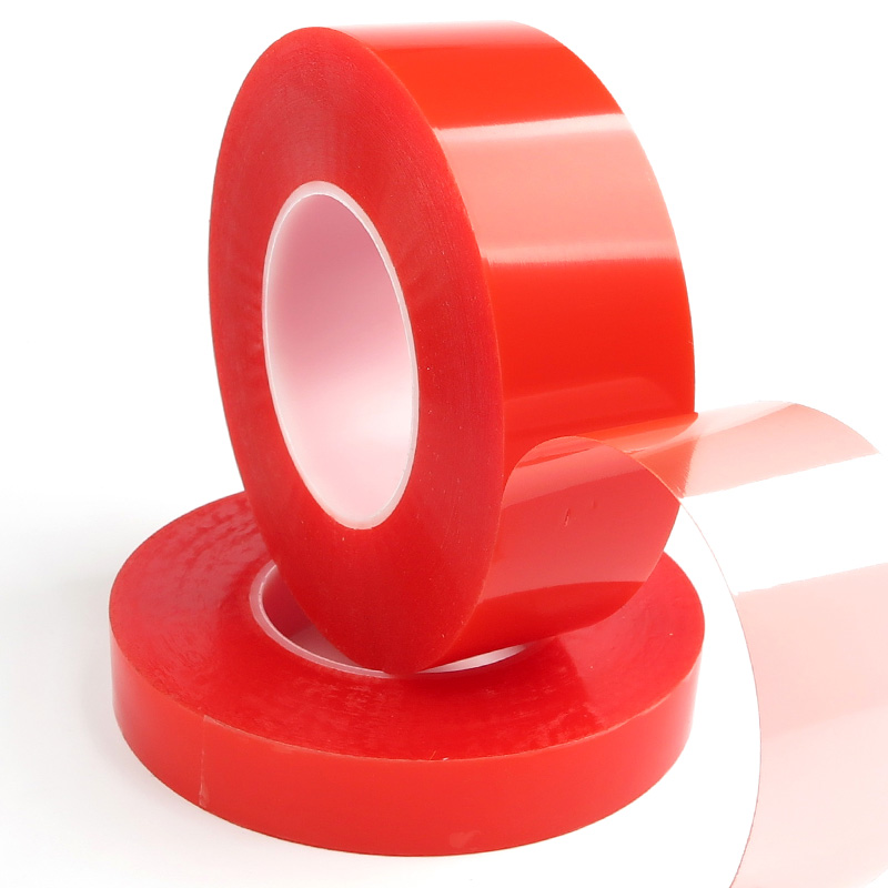 Solvent Glue Transparent Polyester Strong Adhesive 205u Mopp Red Double Sided Pet Tape