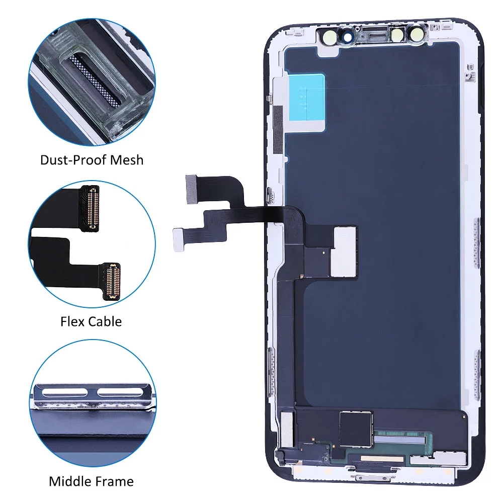 LCD For iPhone 6 6S Plus 7 / 7Plu 8 X Incell / Oncell Screen Replacement Phone Black White Western FedEx Mobile Phone LCD Screen