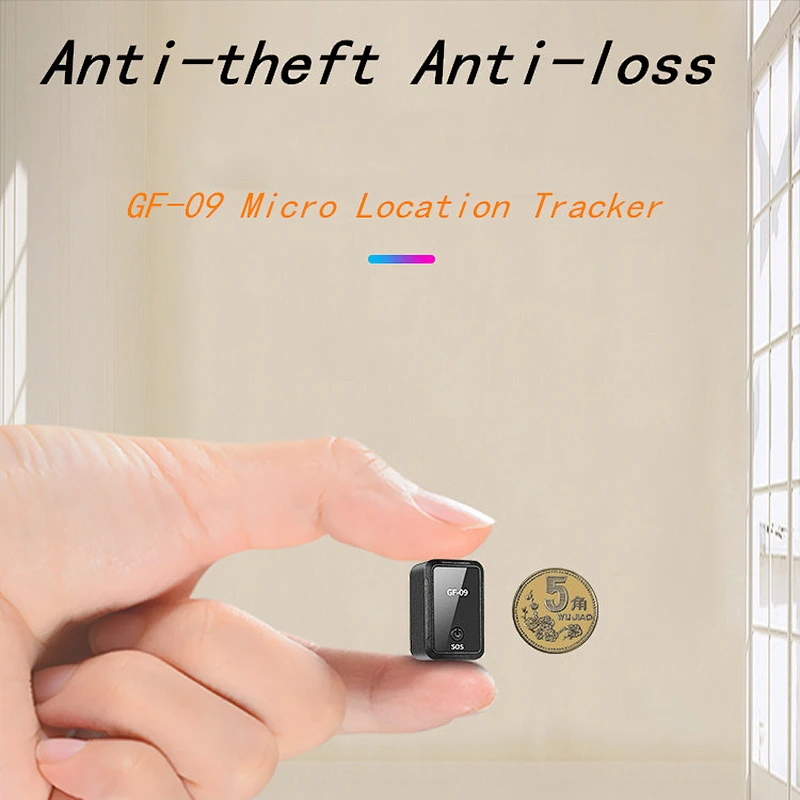 Multiple Power Saving Modes GPS Tracker Device The Smallest Real Time  Mini GPS Tracker GF-09