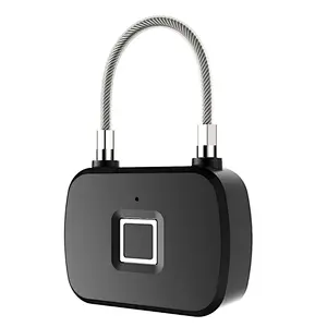 2019 New arrival L13 waterproof Electronic smart door lock fingerprint bike lock fingerprint padlock for luggage keyless