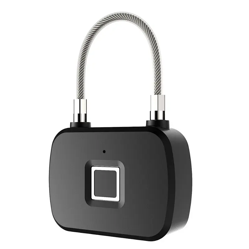 2019 New arrival L13 waterproof Electronic smart door lock fingerprint bike lock fingerprint padlock for luggage keyless