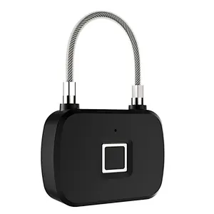 2019 New arrival L13 waterproof Electronic smart door lock fingerprint bike lock fingerprint padlock for luggage keyless