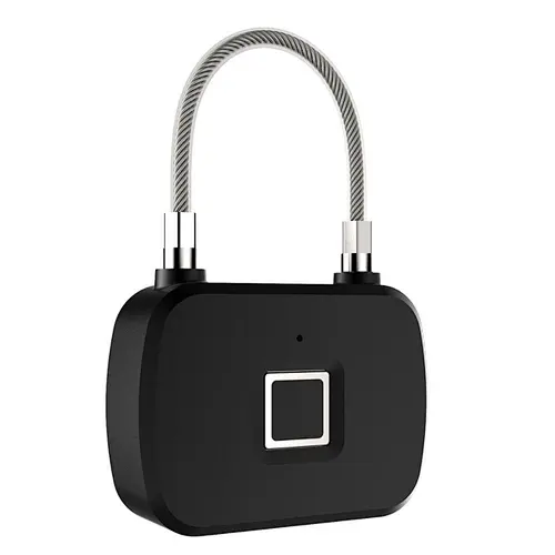 2019 New arrival L13 waterproof Electronic smart door lock fingerprint bike lock fingerprint padlock for luggage keyless