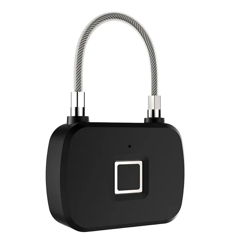2019 New arrival L13 waterproof Electronic smart door lock fingerprint bike lock fingerprint padlock for luggage keyless