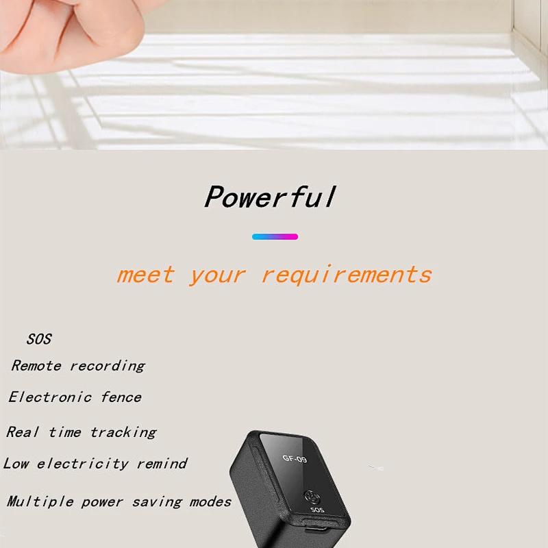 2019 New Arrive GPS Mini GF- 09 Pet GPS Tracker SOS alarm With Free APP Mini GPS Tracking Device