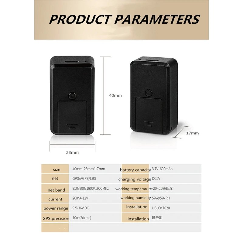 2021 Cheap Mini micro magnetic GPS Personal LocatoS Tracking Device  With app GPS Tracking System GF-19