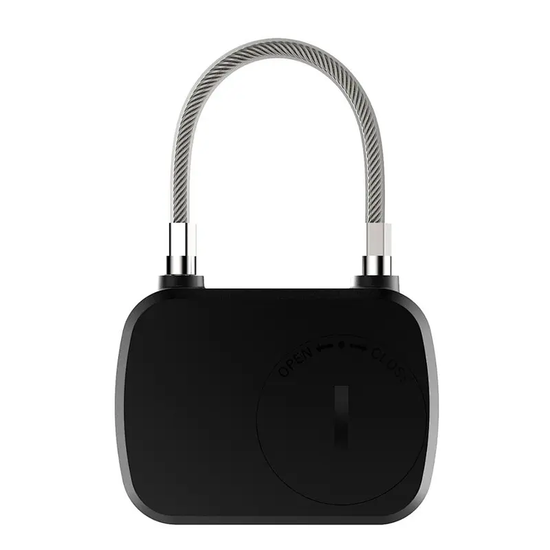 2019 New arrival L13 waterproof Electronic smart door lock fingerprint bike lock fingerprint padlock for luggage keyless