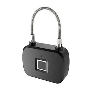 2019 New arrival L13 waterproof Electronic smart door lock fingerprint bike lock fingerprint padlock for luggage keyless