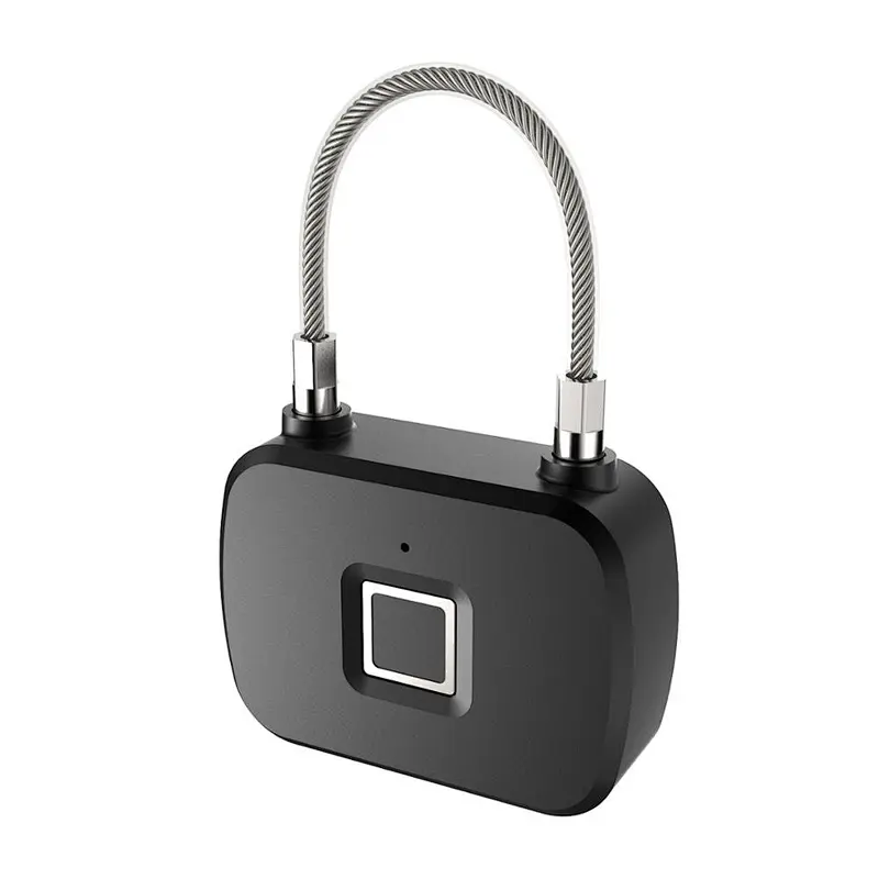 2019 New arrival L13 waterproof Electronic smart door lock fingerprint bike lock fingerprint padlock for luggage keyless