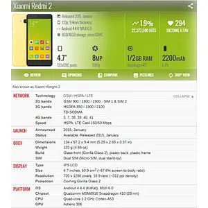 Original refurbished mobile phone mobile phone 4.7inch 5.5inch touch screen unlocked android phone for xiaomi redmi2 note2