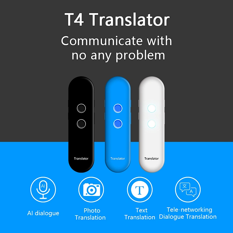 Best selling T4 portable SmartTranslator real time 42 type languages global voice electronictranslatorfor  business