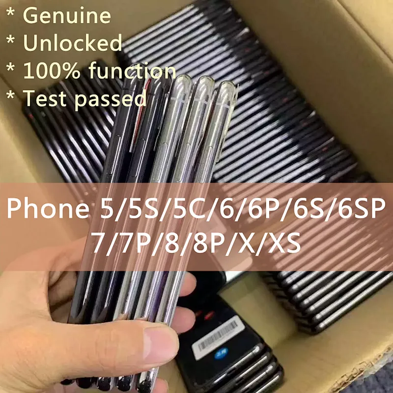 Wholesale used phones bulk A stock IOS smart phone unlocked Original for Iphone 5 6 6s 6p 6sp 7 7p 8 8p X