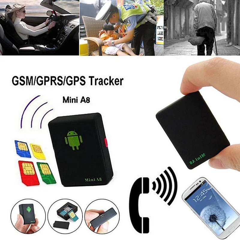 Worlds Smallest Tracker GPS Indoor Outdoor Use Personal GPS Tracker Real Time GSM/GPRS GPS Tracking Device Mini A8