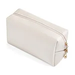 Custom Printed Leather Toiletry Bags For Women Makeup Cosmetic White Bag Pouch