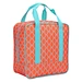 Large capacity bright orange portable foldable soft insulated polyester insulated handbag wine cooler bag