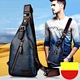 Outdoor Travel sport PU crossbody chest bag for Men