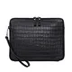Custom wristlet handbag fashion mens business black crocodile PU clutch purse handbags