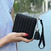 Wholesale weave Women Wallet Tassels Zipper Design With Wrist Strap Short Square Lady Wallet