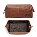 New Products Custom Embossed Logo Mens Cosmetic Bag Pouch Ziplock Makeup Organizer Bag Luxury Leather Travel Men Toiletry Bag
