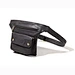 OEM side leg bag fanny multifunction black PU leather waist packs with cell phone pouch bag