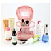 Factory custom private label clear thick PVC large portable travel storage bag wholesalers portable cosmetic bag with mirror