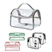Custom Logo Waterproof Women Clear Pvc Pouch Travel Toiletry Cosmetic Bag Pouch Toiletries Kit