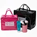 Factory custom different size color tote makeup bag large portable ladies waterproof PU patent leather travel cosmetic hand bag