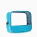 Factory custom logo printed small wash bag travel transparent plastic pvc polyester zipper clear cosmetics case