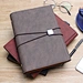 High grade business promotional gift Personalized Custom A5 daily imitation leather briefcase lined Elastic briefcase for men