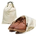 Custom logo and size high quality organic cotton packaging shoe dust bag travel storage drawstring shoe bag