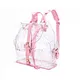 New Arrival Custom Fashion Cute Roll Top Bag Hiking School Backpacks Girls PVC Transparent Clear Backpack