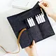 Large capacity handmade felt pencil dase roll cosmetic brush pen storage bag school pen pouch bag