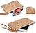 New Material Custom Cork Woody Eco friendly Reusable Cosmetics Toiletry Bags Phone Pouches
