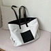 Women hand bags shoulder split leather bag blank tote bag canvas