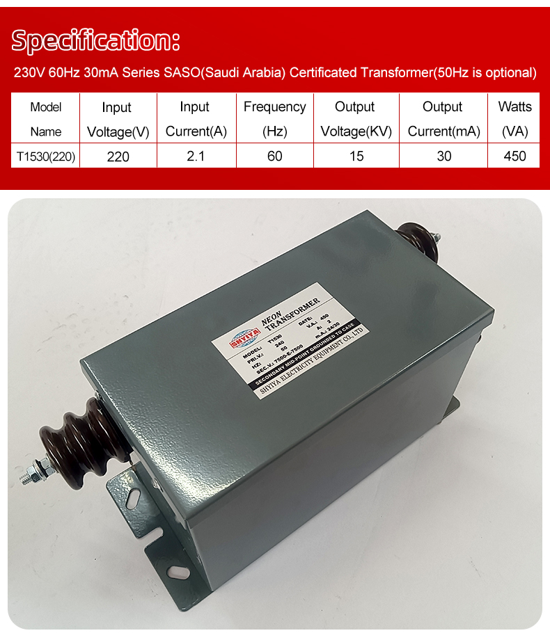 high temperature neon transformer