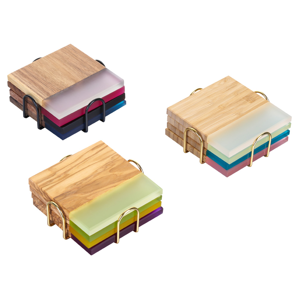 Epoxy Resin w/Wooden Coasters