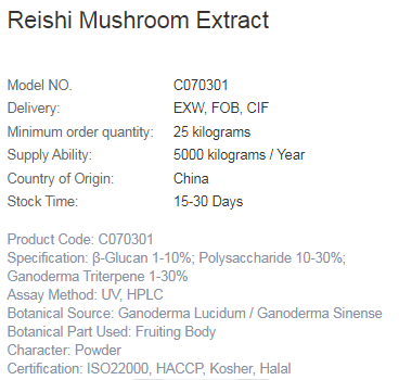 Reishi Mushroom Extract