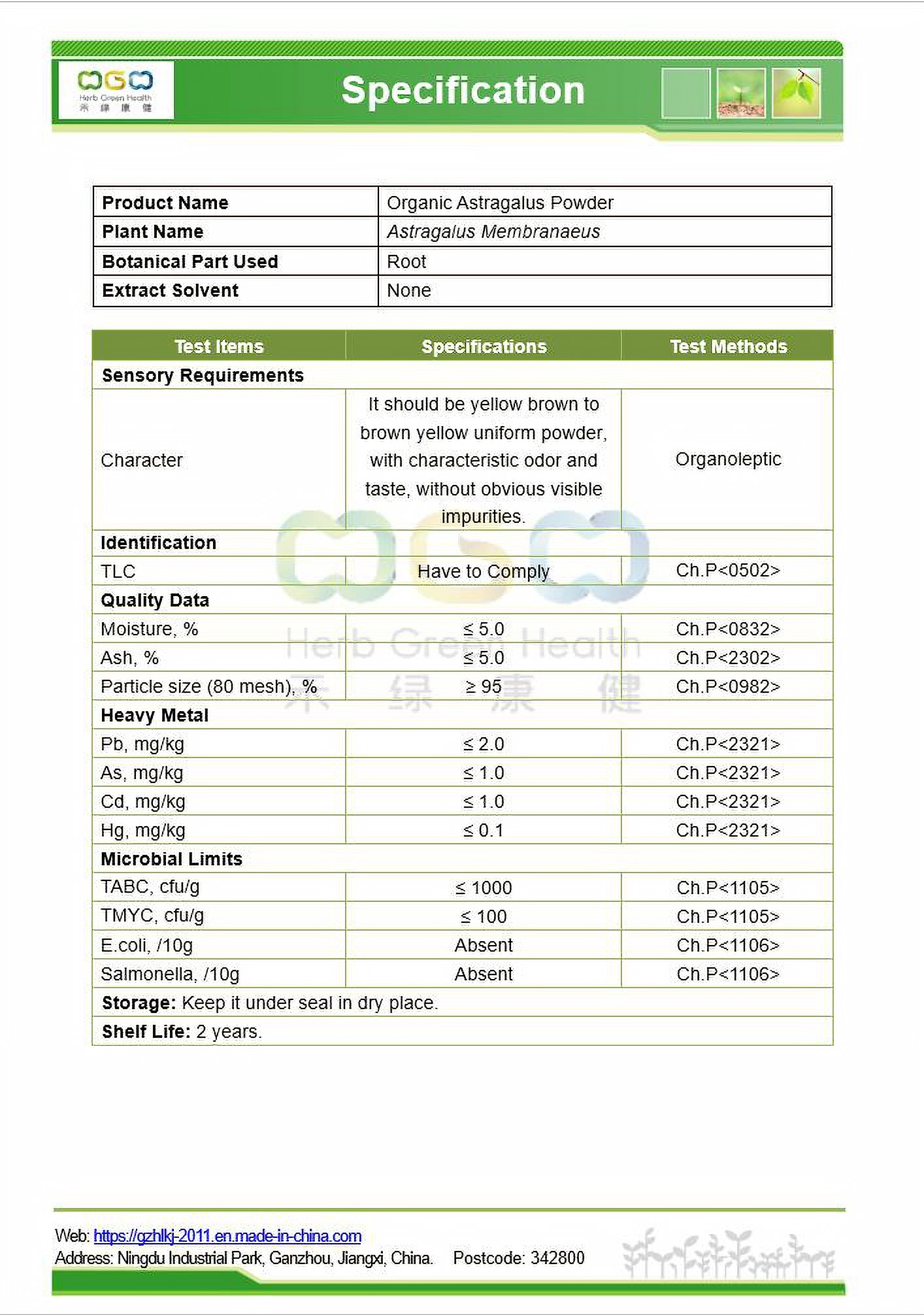 Organic Astragalus Powder