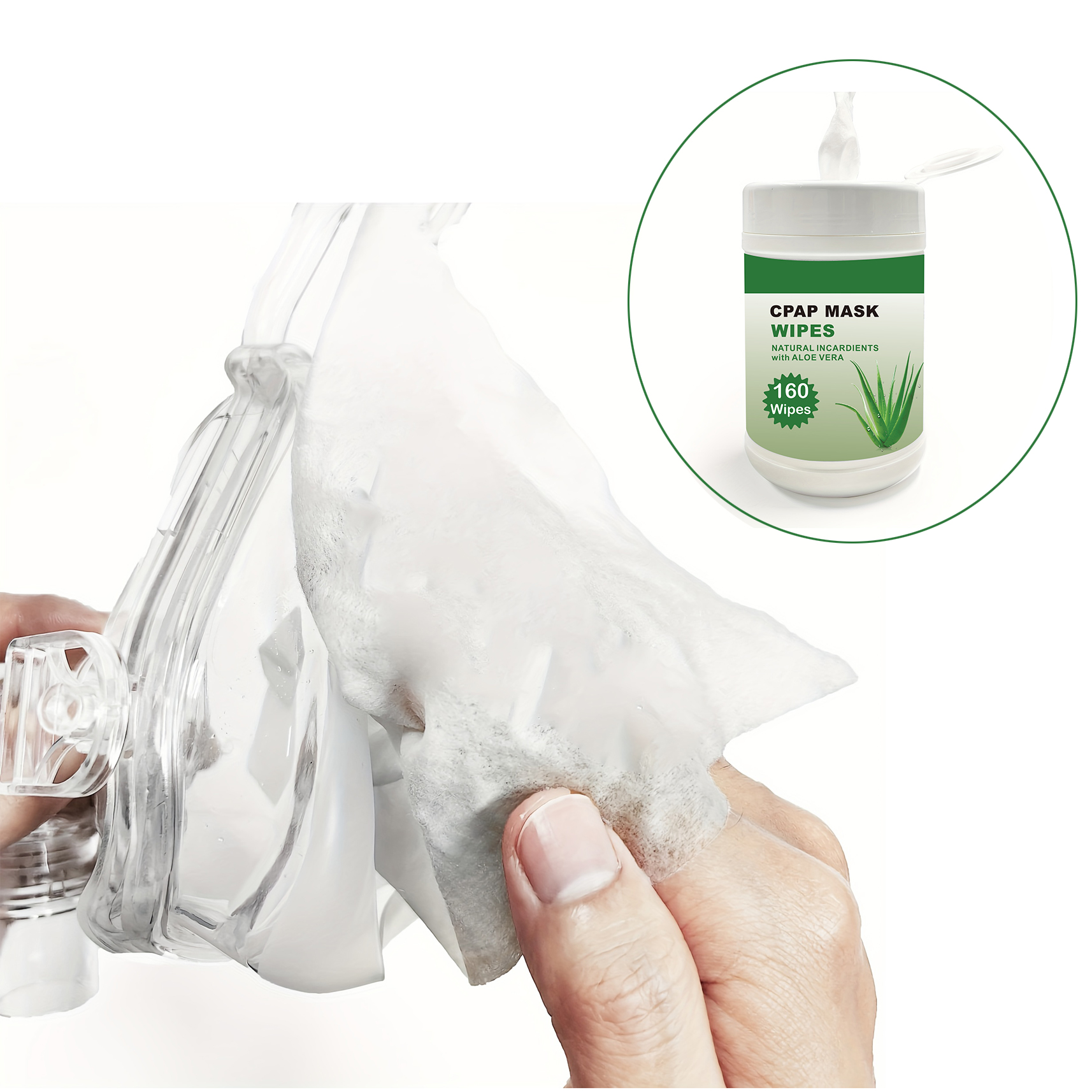 CPAP mask wipe